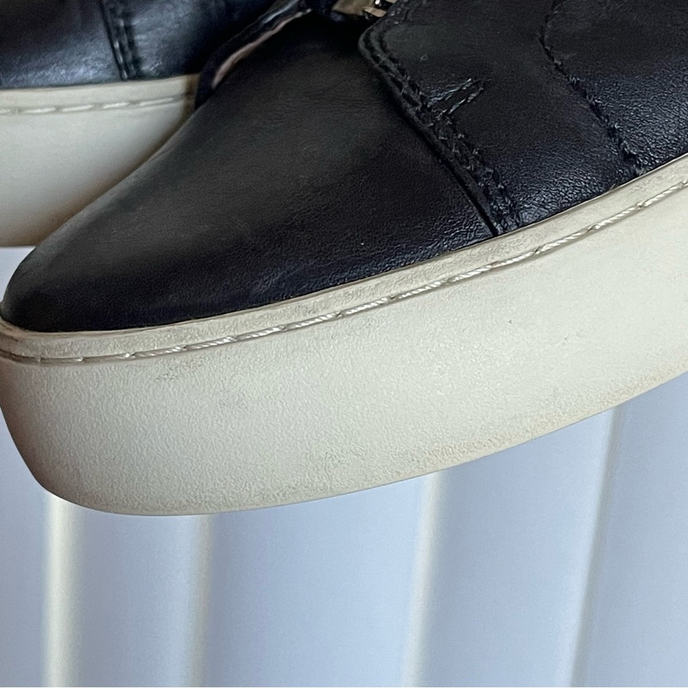 Frye Women’s Lena Zip Up Leather High Top Sneakers Black Size 9 - Picture 11 of 16